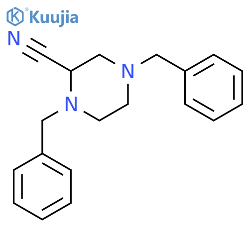 1,4-Dibenzylpiperazine-2-carbonitrile structure