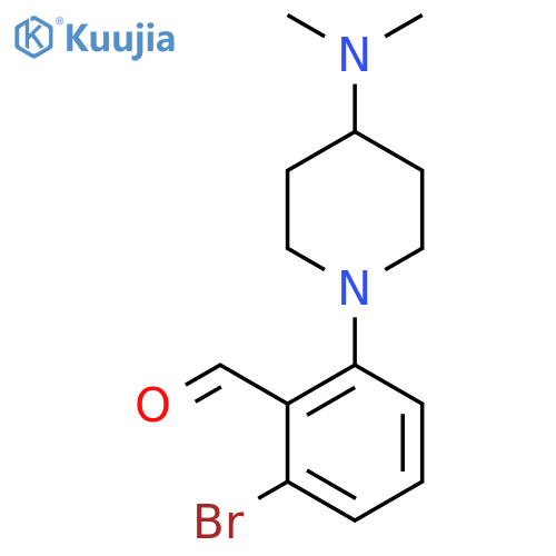 2-Bromo-6-(4-(dimethylamino)piperidin-1-yl)benzaldehyde structure