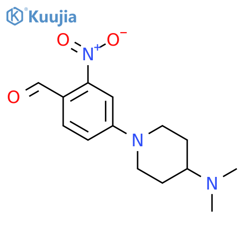 4-(4-(Dimethylamino)piperidin-1-yl)-2-nitrobenzaldehyde structure