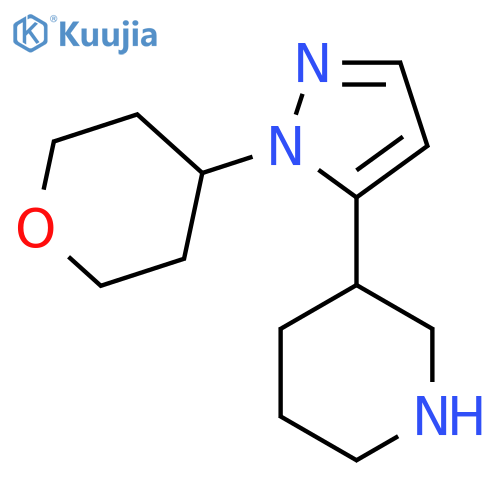 3-1-(Oxan-4-yl)-1H-pyrazol-5-ylpiperidine structure