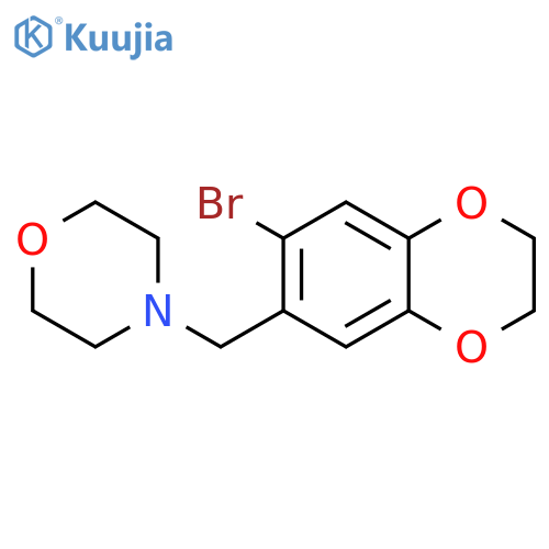 4-(7-Bromo-2,3-dihydro-benzo[1,4]dioxin-6-ylmethyl)-morpholine structure