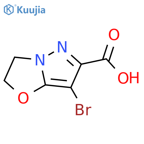 7-Bromo-2,3-dihydro-pyrazolo[5,1-b]oxazole-6-carboxylic acid structure