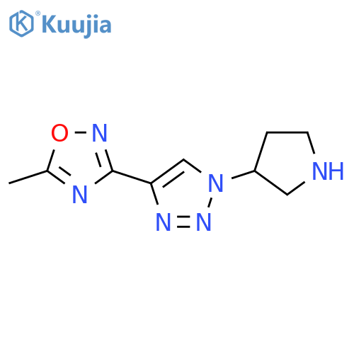 5-Methyl-3-(1-pyrrolidin-3-yl-1H-[1,2,3]triazol-4-yl)-[1,2,4]oxadiazole structure