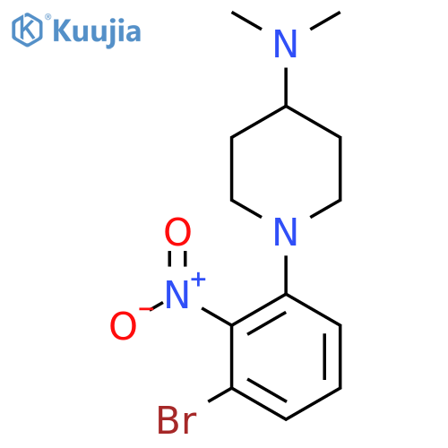1-(3-Bromo-2-nitrophenyl)-N,N-dimethylpiperidin-4-amine structure