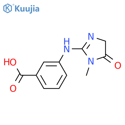 3-(1-Methyl-5-oxo-4,5-dihydro-1H-imidazol-2-ylamino)-benzoic acid structure