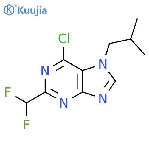 6-Chloro-2-(difluoromethyl)-7-isobutyl-7H-purine structure