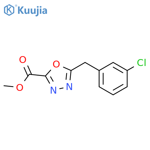 methyl 5-(3-chlorophenyl)methyl-1,3,4-oxadiazole-2-carboxylate structure