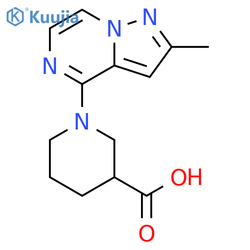 1-(2-Methyl-pyrazolo[1,5-a]pyrazin-4-yl)-piperidine-3-carboxylic acid structure