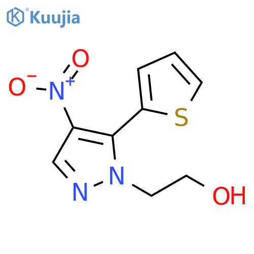 2-(4-Nitro-5-thiophen-2-yl-pyrazol-1-yl)-ethanol structure