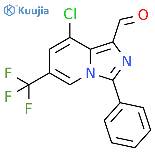 8-Chloro-3-phenyl-6-(trifluoromethyl)imidazo-1,5-apyridine-1-carbaldehyde structure