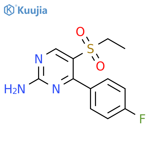 5-Ethanesulfonyl-4-(4-fluoro-phenyl)-pyrimidin-2-ylamine structure