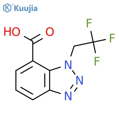 1-(2,2,2-trifluoroethyl)-1H-1,2,3-benzotriazole-7-carboxylic acid structure