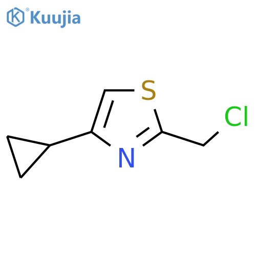 2-(chloromethyl)-4-cyclopropyl-1,3-thiazole hydrochloride structure