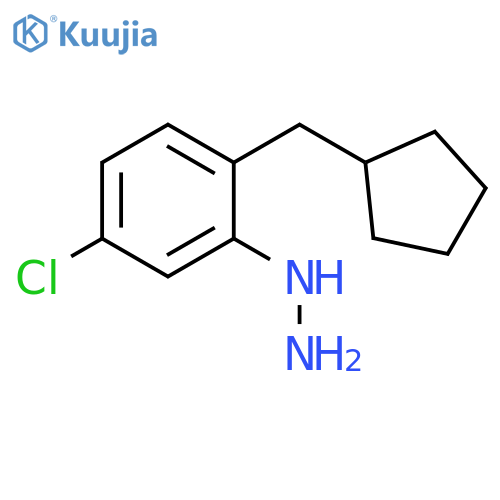 5-Chloro-2-(cyclopentylmethyl)phenyl-hydrazine structure
