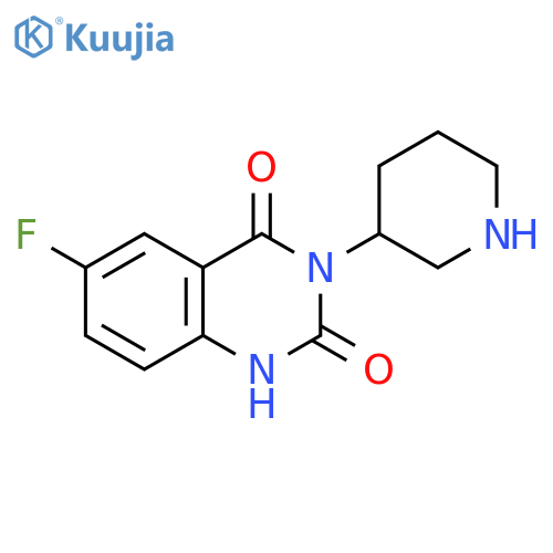 6-Fluoro-3-piperidin-3-yl-1H-quinazoline-2,4-dione structure