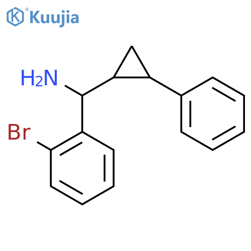 (2-bromophenyl)(2-phenylcyclopropyl)methanamine structure