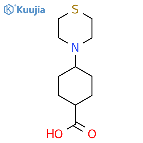 4-(thiomorpholin-4-yl)cyclohexane-1-carboxylic acid structure