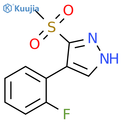 4-(2-Fluoro-phenyl)-3-methanesulfonyl-1H-pyrazole structure
