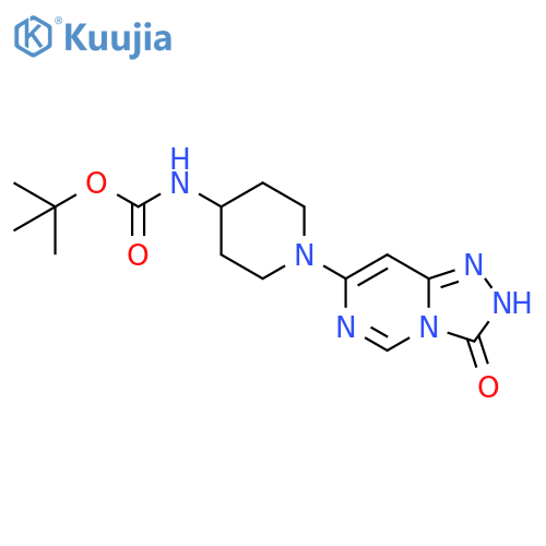 [1-(3-Oxo-2,3-dihydro-[1,2,4]triazolo[4,3-c]pyrimidin-7-yl)-piperidin-4-yl]-carbamic acid tert-butyl ester structure