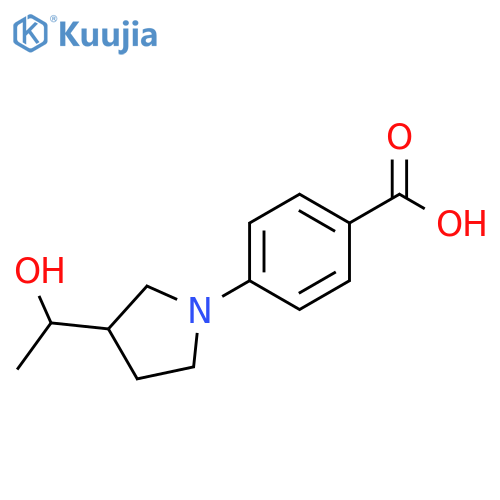 4-[3-(1-hydroxyethyl)pyrrolidin-1-yl]benzoic acid structure