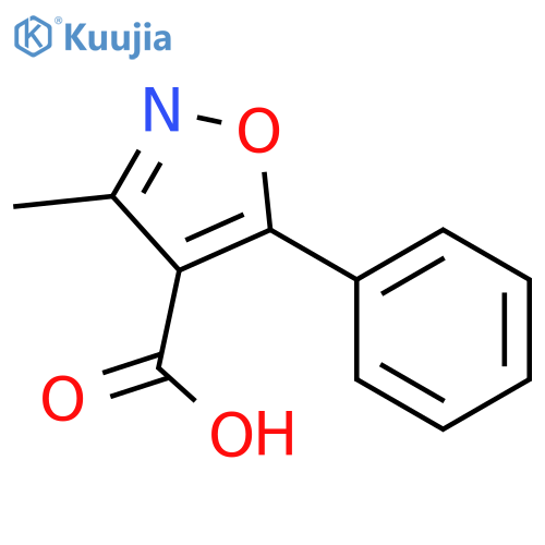 3-Methyl-5-phenylisoxazole-4-carboxylic acid structure