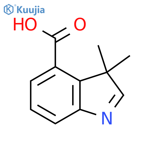 3,3-Dimethyl-3H-indole-4-carboxylic acid structure