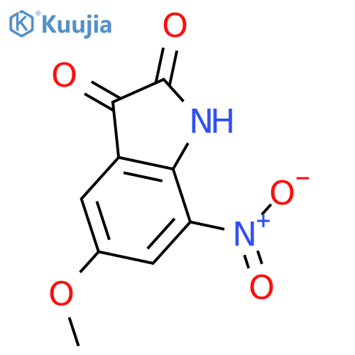 5-methoxy-7-nitro-2,3-dihydro-1H-indole-2,3-dione structure