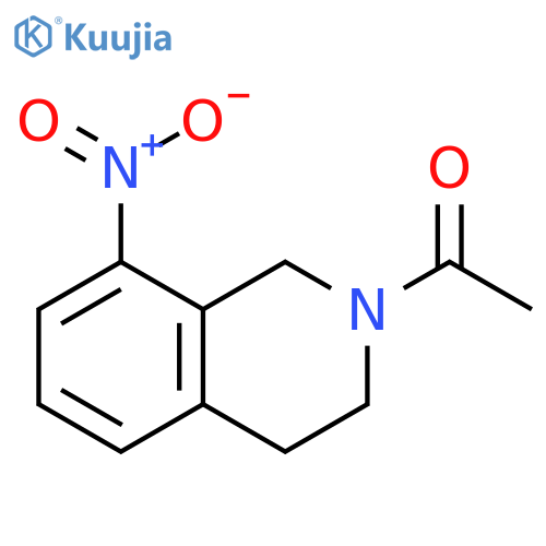 Isoquinoline, 2-acetyl-1,2,3,4-tetrahydro-8-nitro- structure