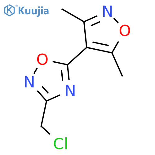 3-(Chloromethyl)-5-(3,5-dimethylisoxazol-4-yl)-1,2,4-oxadiazole structure