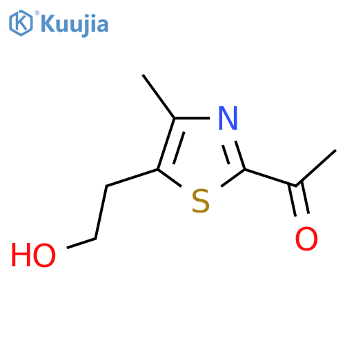 1-5-(2-hydroxyethyl)-4-methyl-1,3-thiazol-2-ylethan-1-one structure