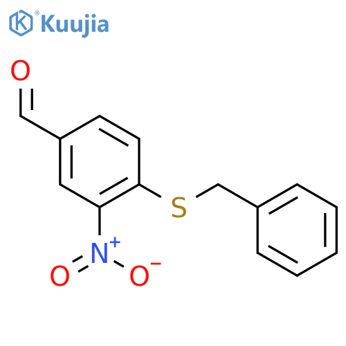4-(Benzylthio)-3-nitrobenzaldehyde structure