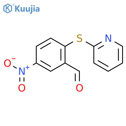 Benzaldehyde,5-nitro-2-(2-pyridinylthio)- structure