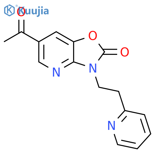 Oxazolo[4,5-b]pyridin-2(3H)-one, 6-acetyl-3-[2-(2-pyridinyl)ethyl]- structure
