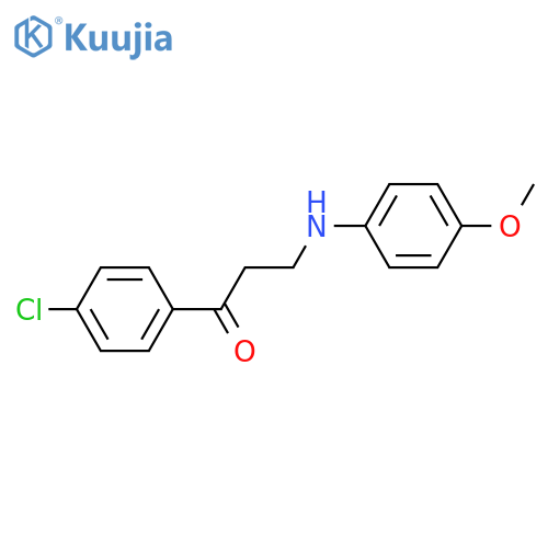 1-(4-chlorophenyl)-3-[(4-methoxyphenyl)amino]propan-1-one structure