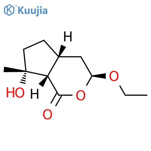 Cyclopenta[c]pyran-1(3H)-one, 3-ethoxyhexahydro-7-hydroxy-7-methyl-, [3S-(3alpha,4aalpha,7alpha,7aalpha)]- (9CI) structure