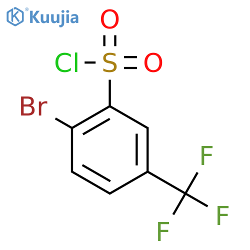 2-Bromo-5-(trifluoromethyl)benzene-1-sulfonyl chloride structure