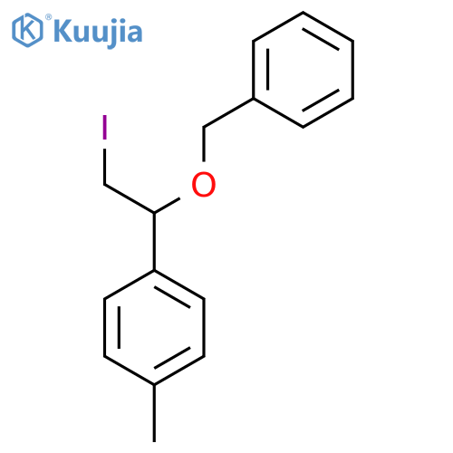 1-1-(benzyloxy)-2-iodoethyl-4-methylbenzene structure