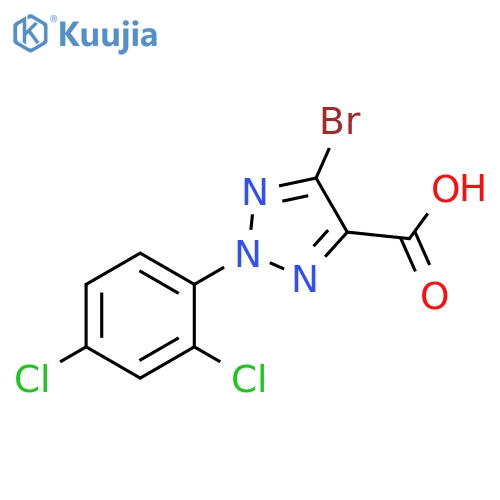 5-Bromo-2-(2,4-dichloro-phenyl)-2H-[1,2,3]triazole-4-carboxylic acid structure