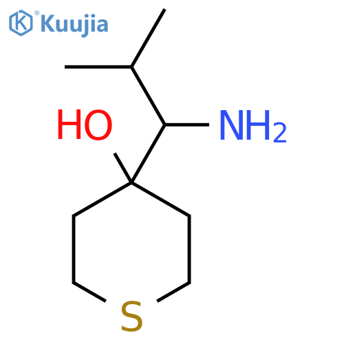 4-(1-Amino-2-methylpropyl)thian-4-ol structure