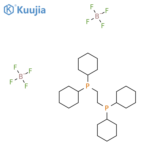 1,2-Bis(dicyclohexylphosphino)ethane bis(tetrafluoroborate) structure