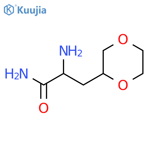 2-amino-3-(1,4-dioxan-2-yl)propanamide structure