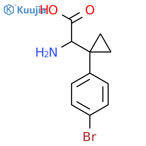 2-amino-2-1-(4-bromophenyl)cyclopropylacetic acid structure