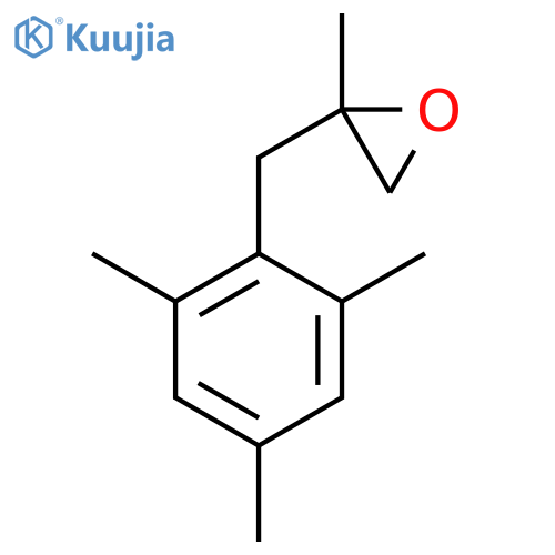 2-methyl-2-(2,4,6-trimethylphenyl)methyloxirane structure