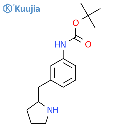 tert-butyl N-{3-(pyrrolidin-2-yl)methylphenyl}carbamate structure