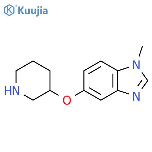1-methyl-5-(piperidin-3-yloxy)-1H-1,3-benzodiazole structure