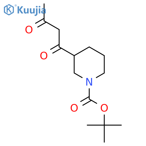Tert-butyl 3-(3-oxobutanoyl)piperidine-1-carboxylate structure