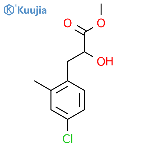 methyl 3-(4-chloro-2-methylphenyl)-2-hydroxypropanoate structure