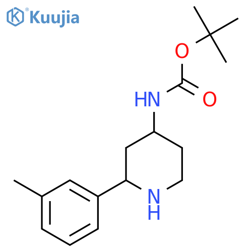 tert-butyl N-[2-(3-methylphenyl)piperidin-4-yl]carbamate structure