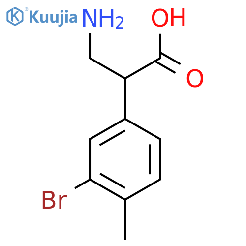 3-amino-2-(3-bromo-4-methylphenyl)propanoic acid structure