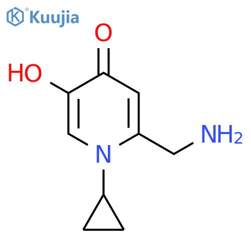 2-(aminomethyl)-1-cyclopropyl-5-hydroxy-1,4-dihydropyridin-4-one structure
